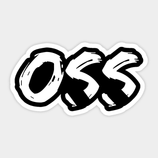 OSS bjj white belts Sticker